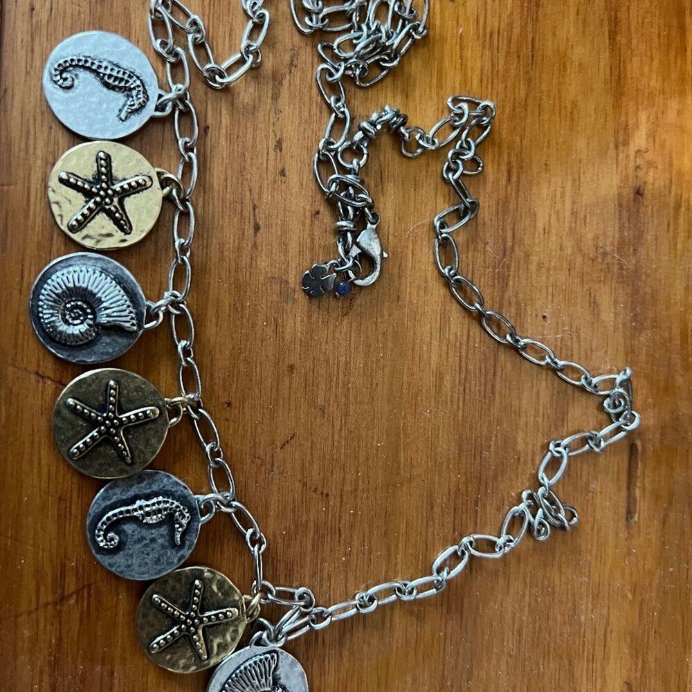 Lucky Brand Silver Tone Necklace 28in